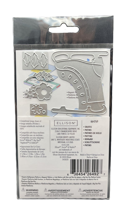 Metal die set packaging with Ellison branding on a white background