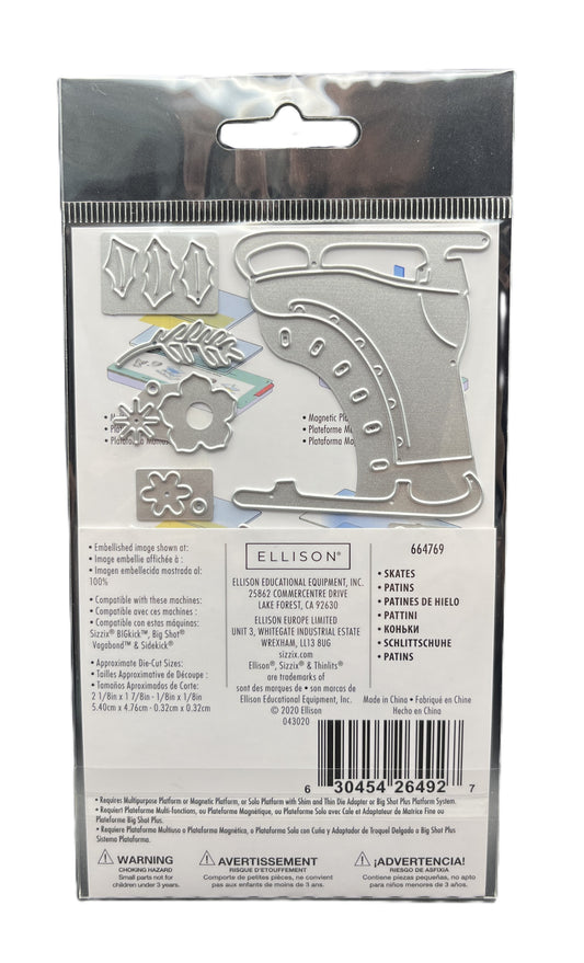 Metal die set packaging with Ellison branding on a white background