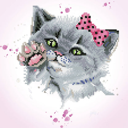 Eye Spy Kitty - Diamond Dotz Art Kit - 12” x 12”