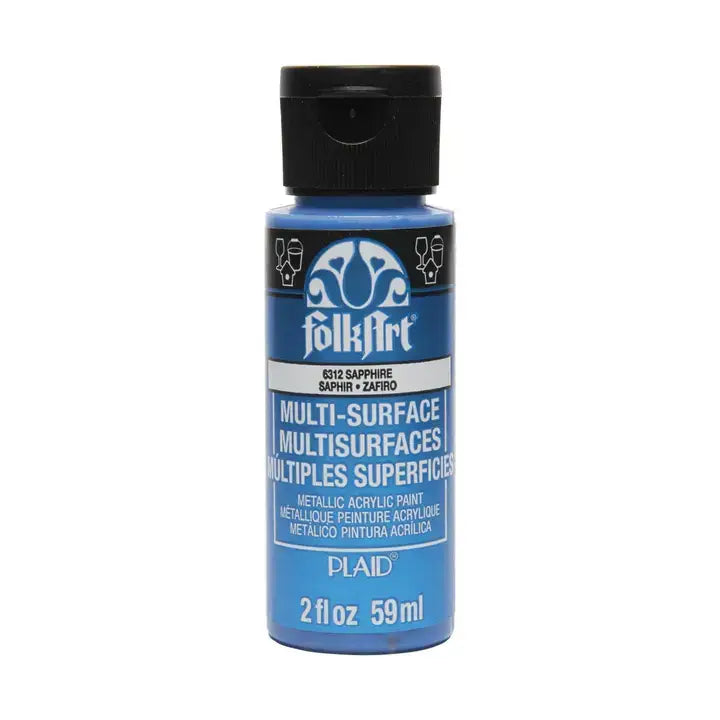 FolkArt Multi-Surface Metallic Paint 2oz - 6312 Sapphire