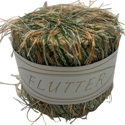 Yarn ball with 'FLUTTER' label on a white background