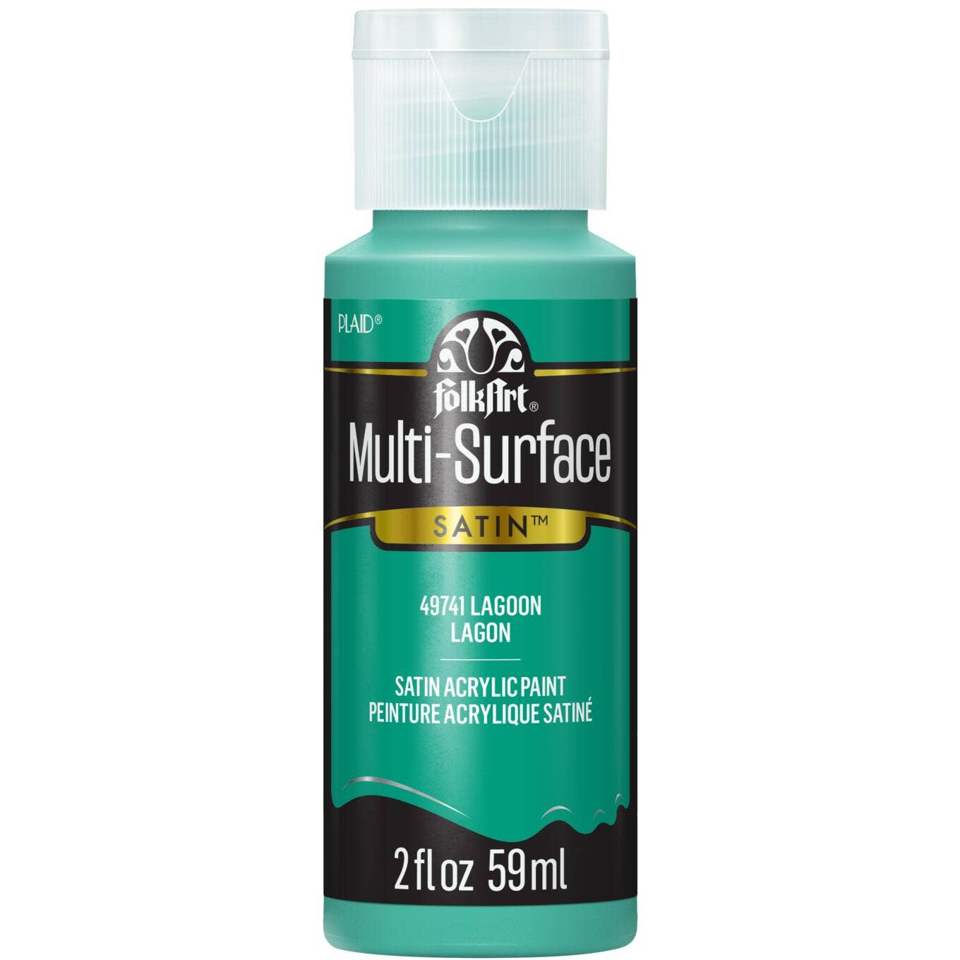 FolkArt Multi-Surface Satin Acrylic Paint 2 oz - 49741 Lagoon