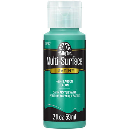 FolkArt Multi-Surface Satin Acrylic Paint 2 oz - 49741 Lagoon