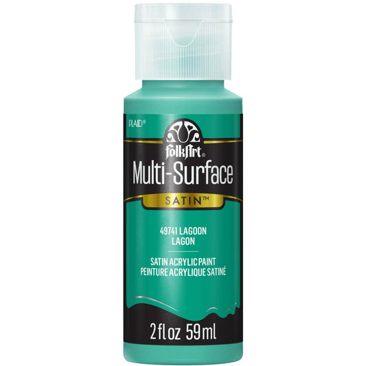 FolkArt Multi-Surface Satin Acrylic Paint 2 oz - 49741 Lagoon
