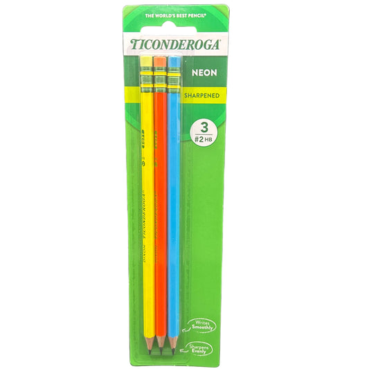 Packaged pencils with a green label on a black background