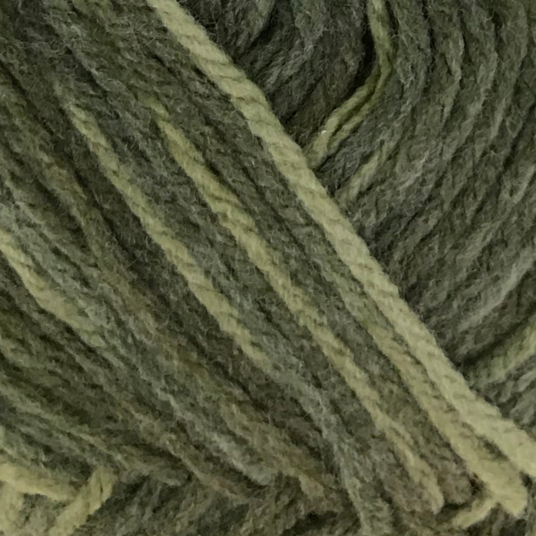 Close-up of green yarn with a textured surface