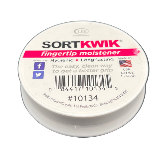 Sortkwik fingertip moisturizer container on a white background