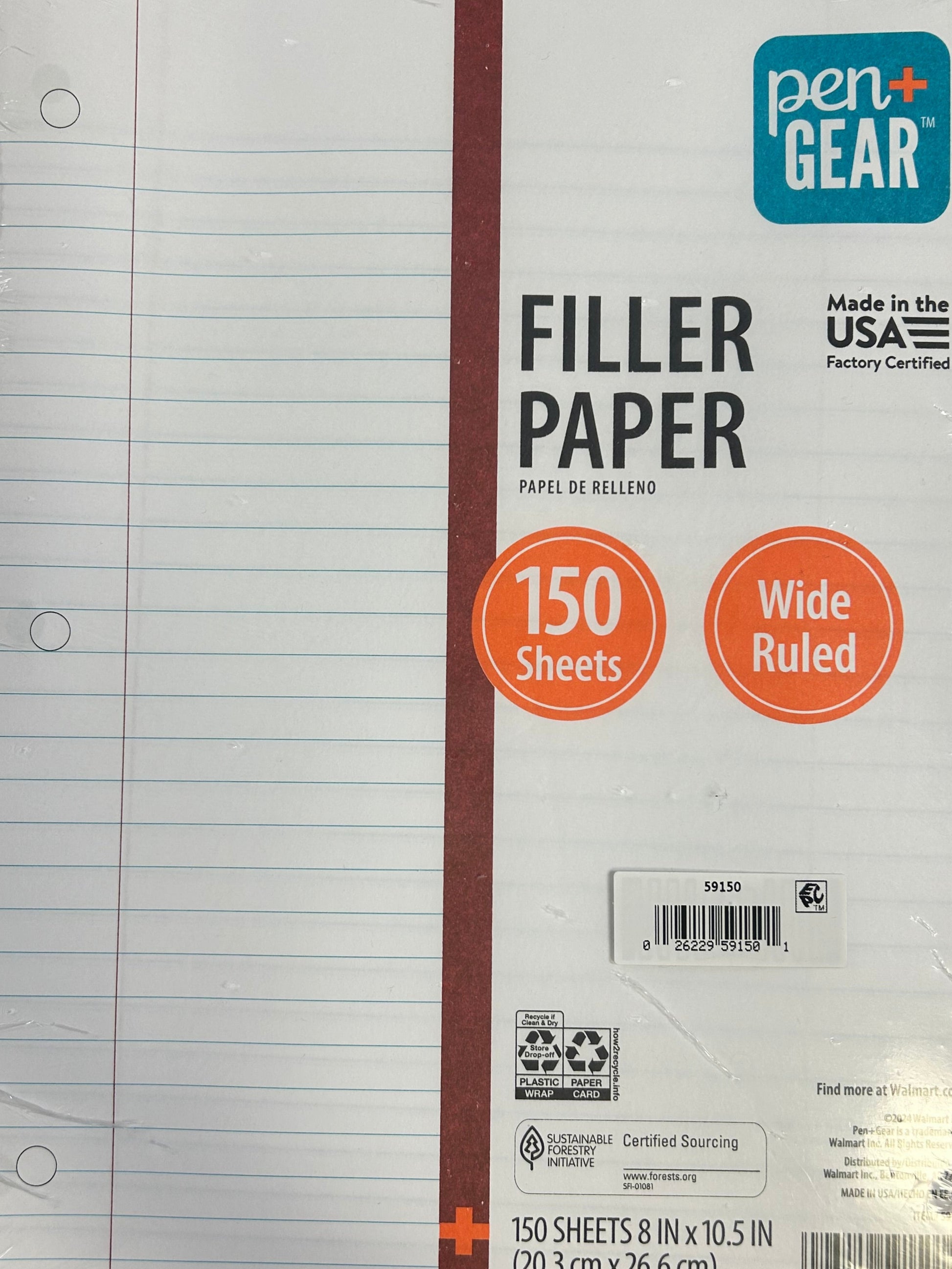 Pack of Per-Gear filler paper on a wooden surface