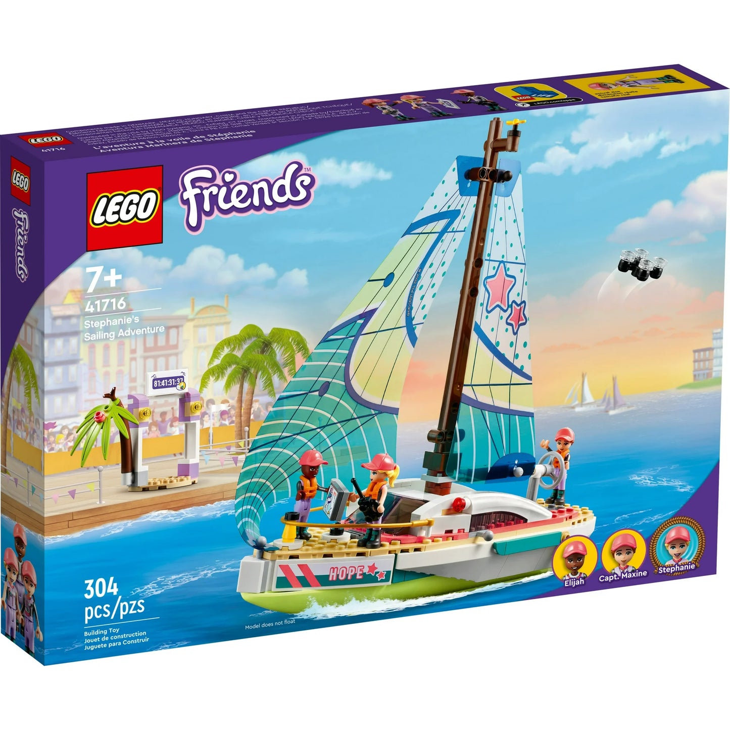 Lego Friends Stephanie's Sailing Adventure # 41716 Set - 304 pcs - NIB Retired