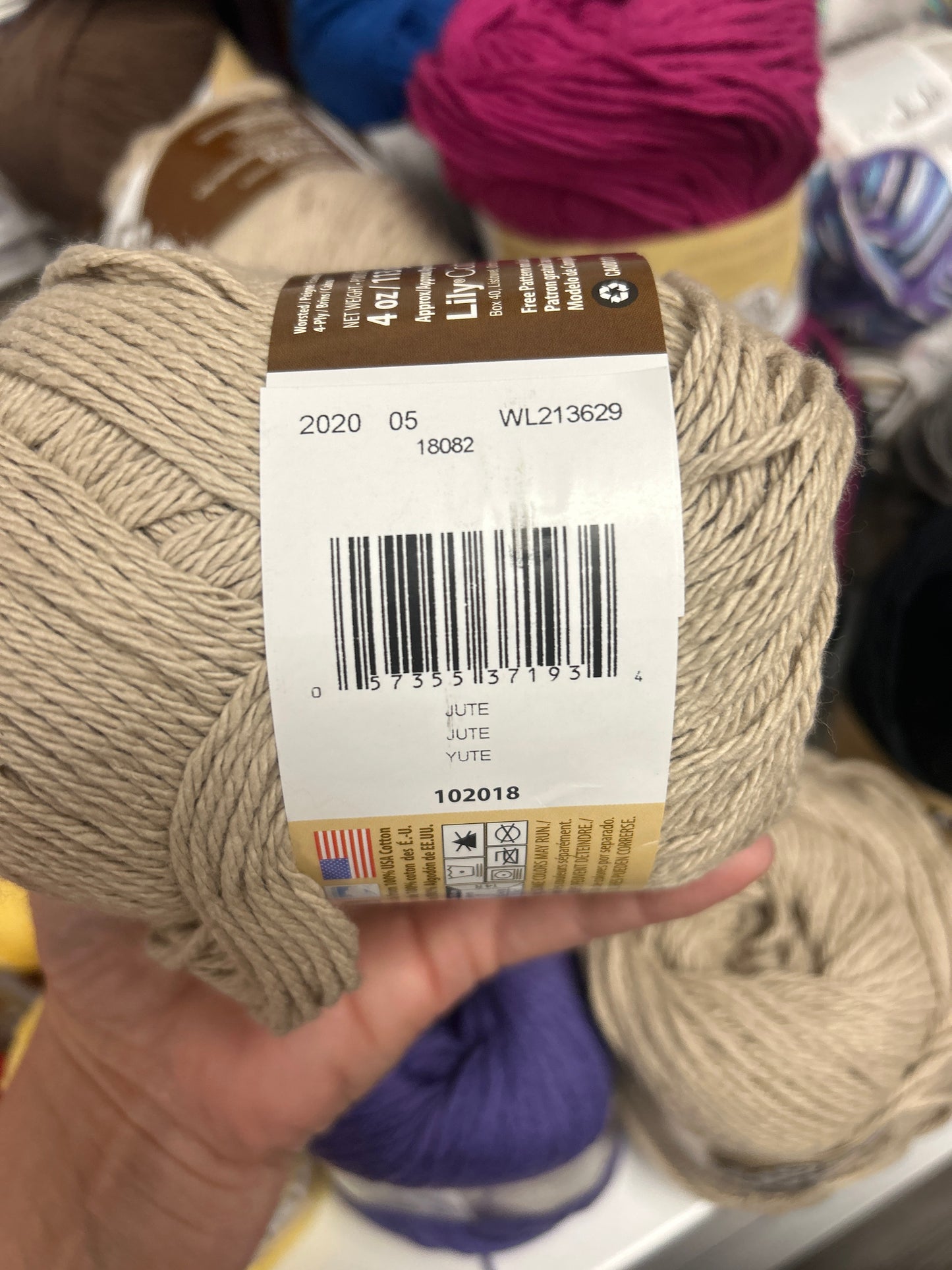 Lily Sugar n’ Creme - Jute 4oz Yarn Skein