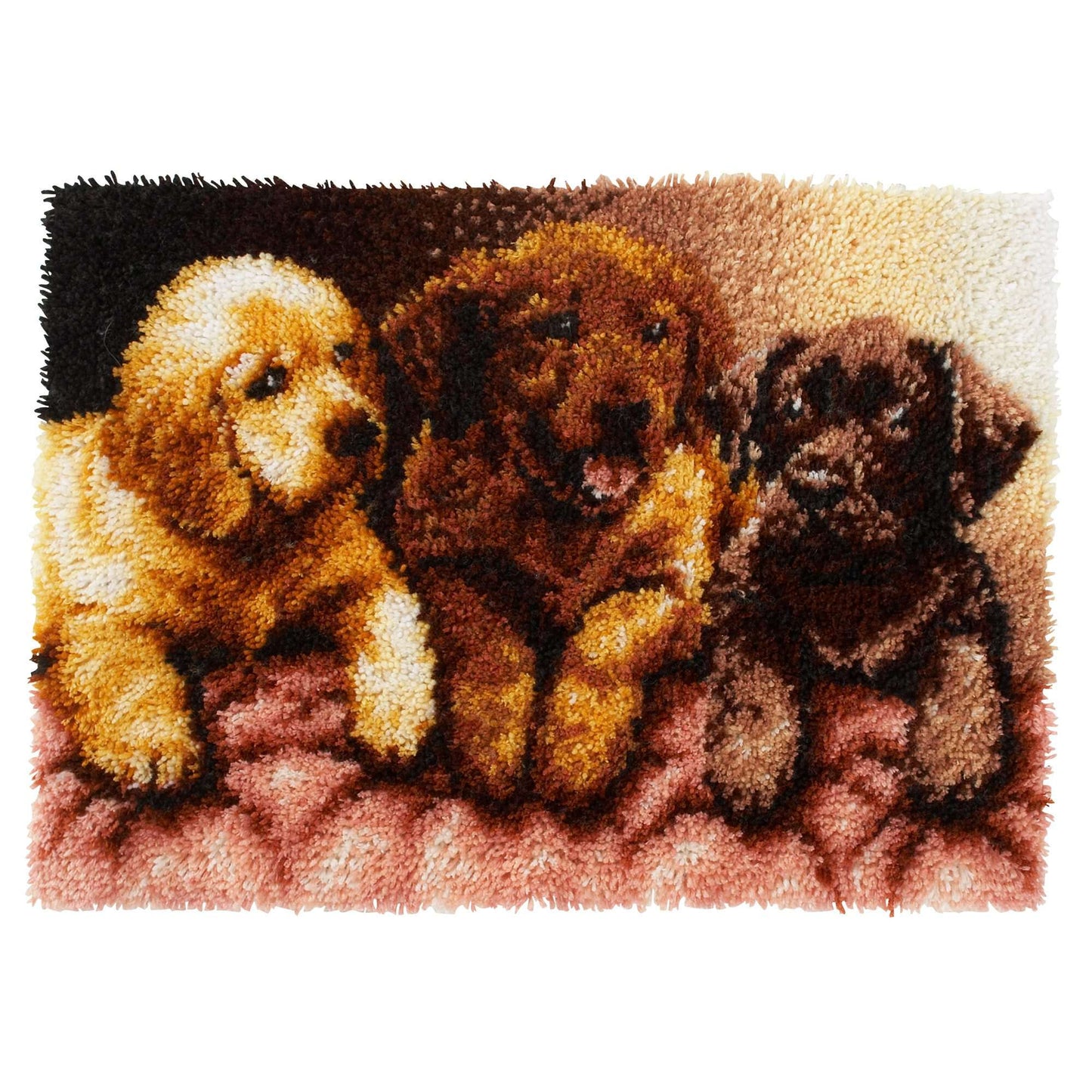 WonderArt Lab Puppies Latch Hook Kit
