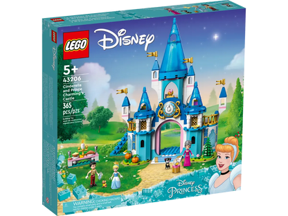 Lego Disney Cinderella and Prince Charming's Castle # 43206 Set - 365 pcs - NIB Retired