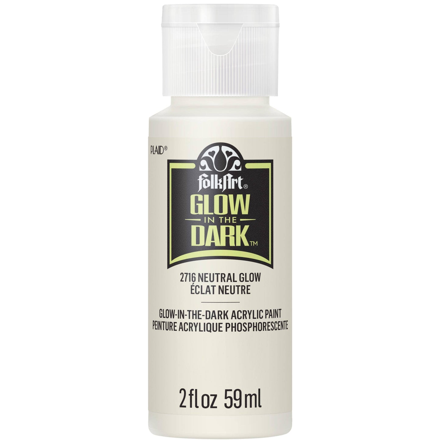 FolkArt® Glow-in-the-Dark Acrylic Paint: Neutral 2 oz