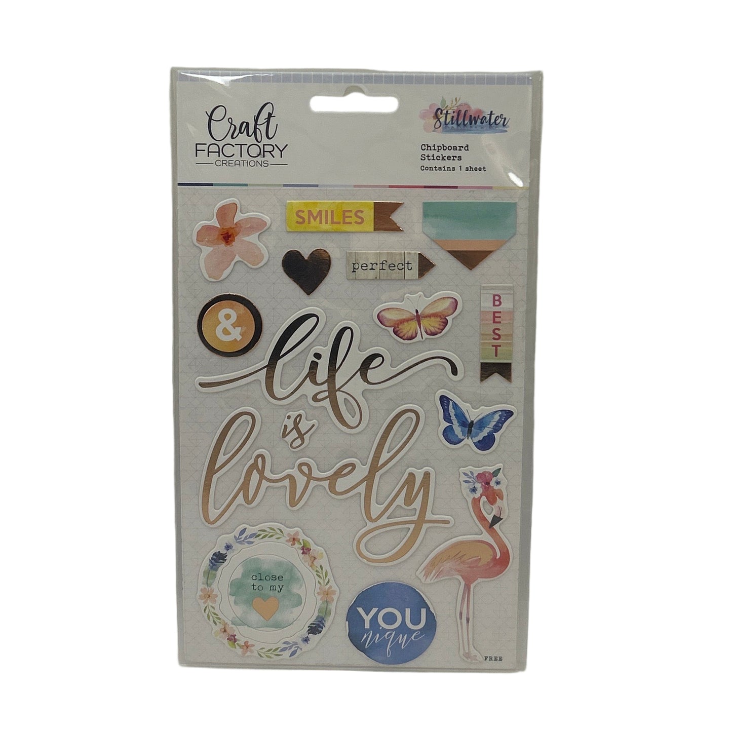 Pack of stickers with decorative designs on a white surface