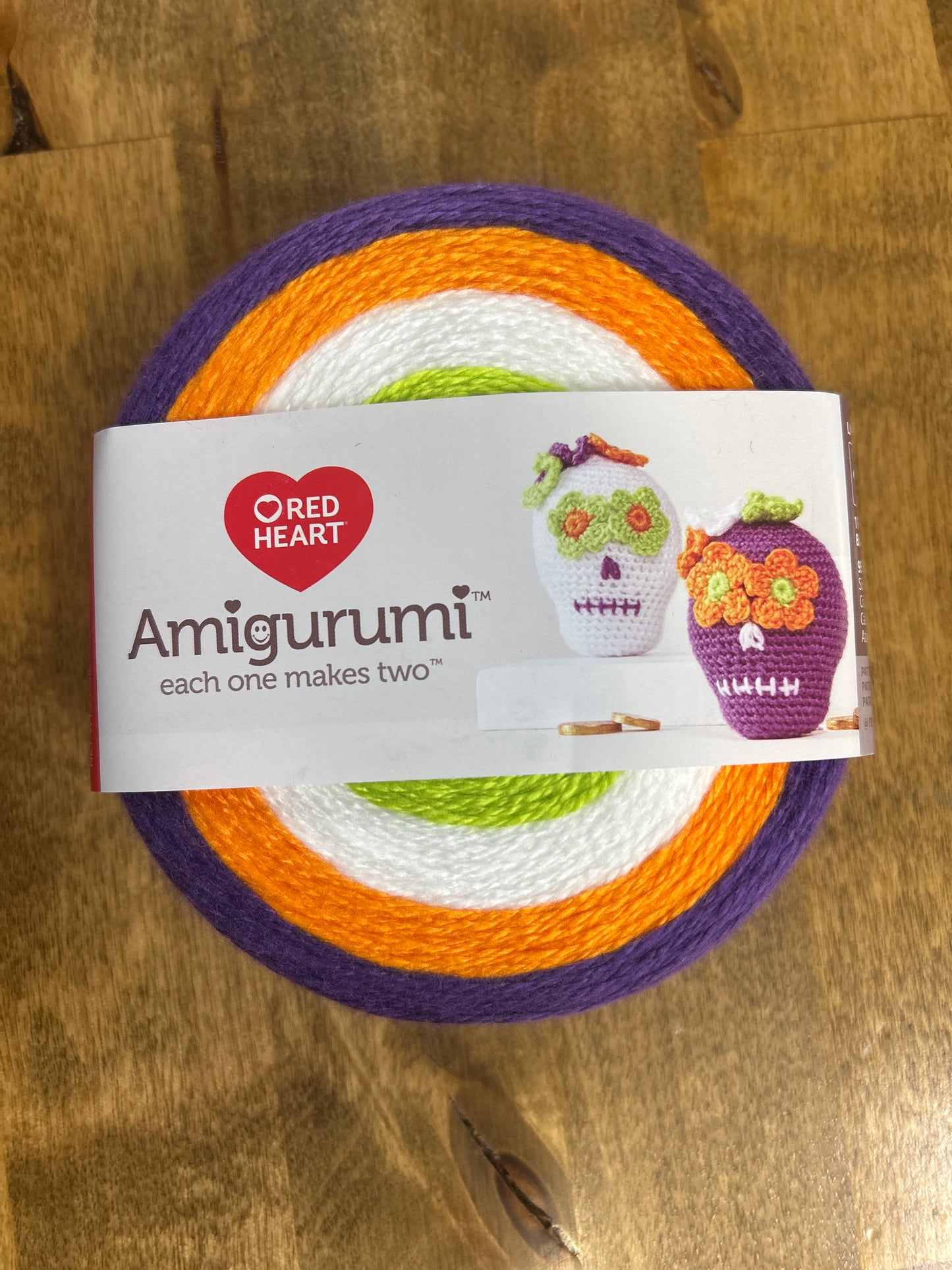 Sugar Skull Amigurumi Yarn & Pattern - Red Heart