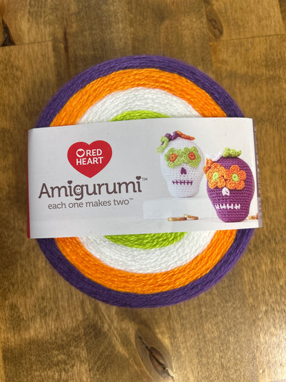 Sugar Skull Amigurumi Yarn & Pattern - Red Heart