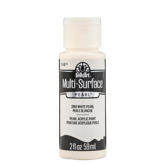 FolkArt Multi-Surface Pearl Paint - 2969 Pearl White 2oz