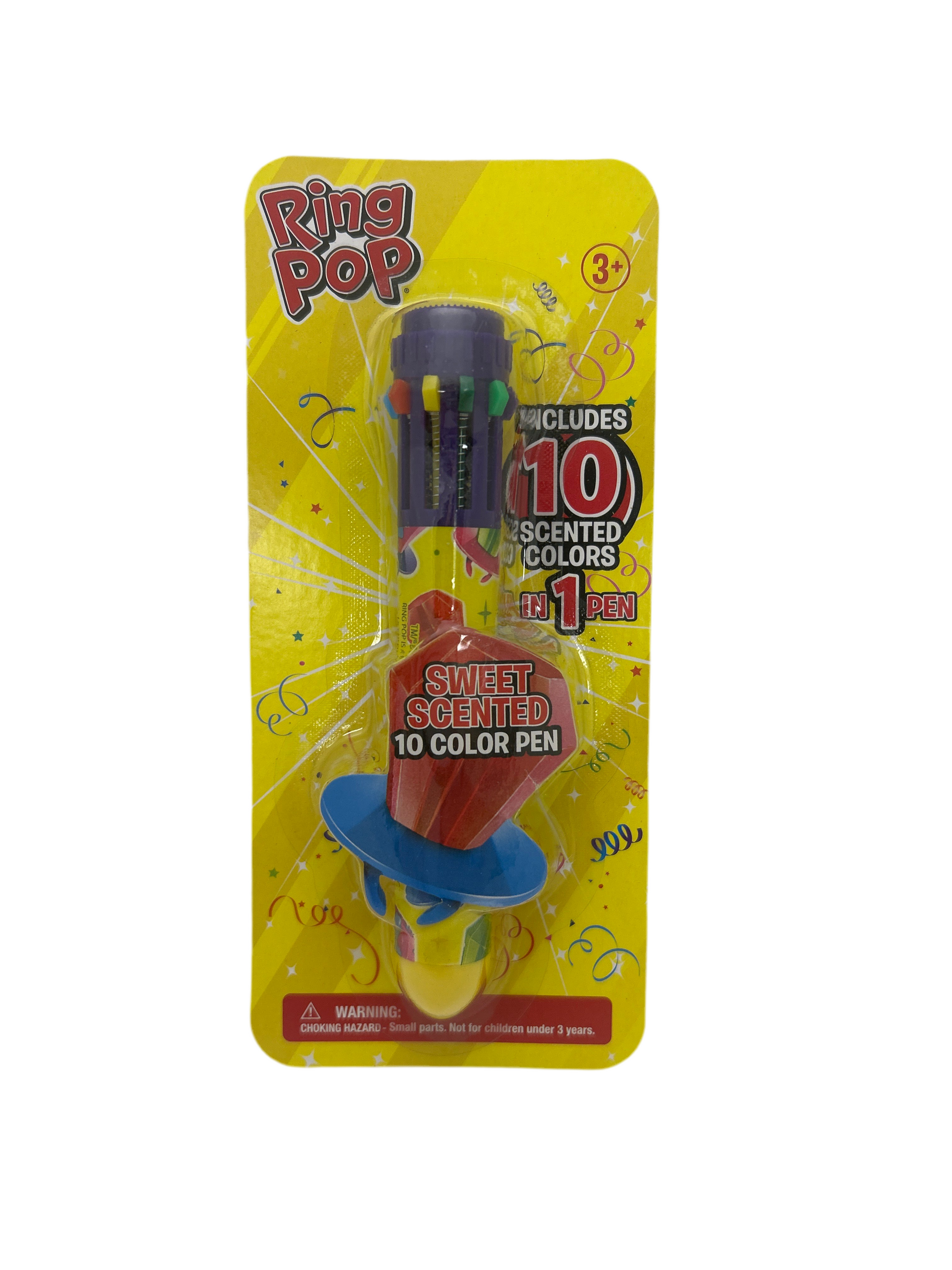 Ring Pop toy packaging with colorful design on a white background