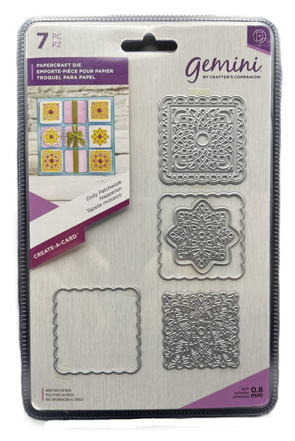 Packaging of Gemini by Crafter's Companion paper crafting dies with decorative patterns.