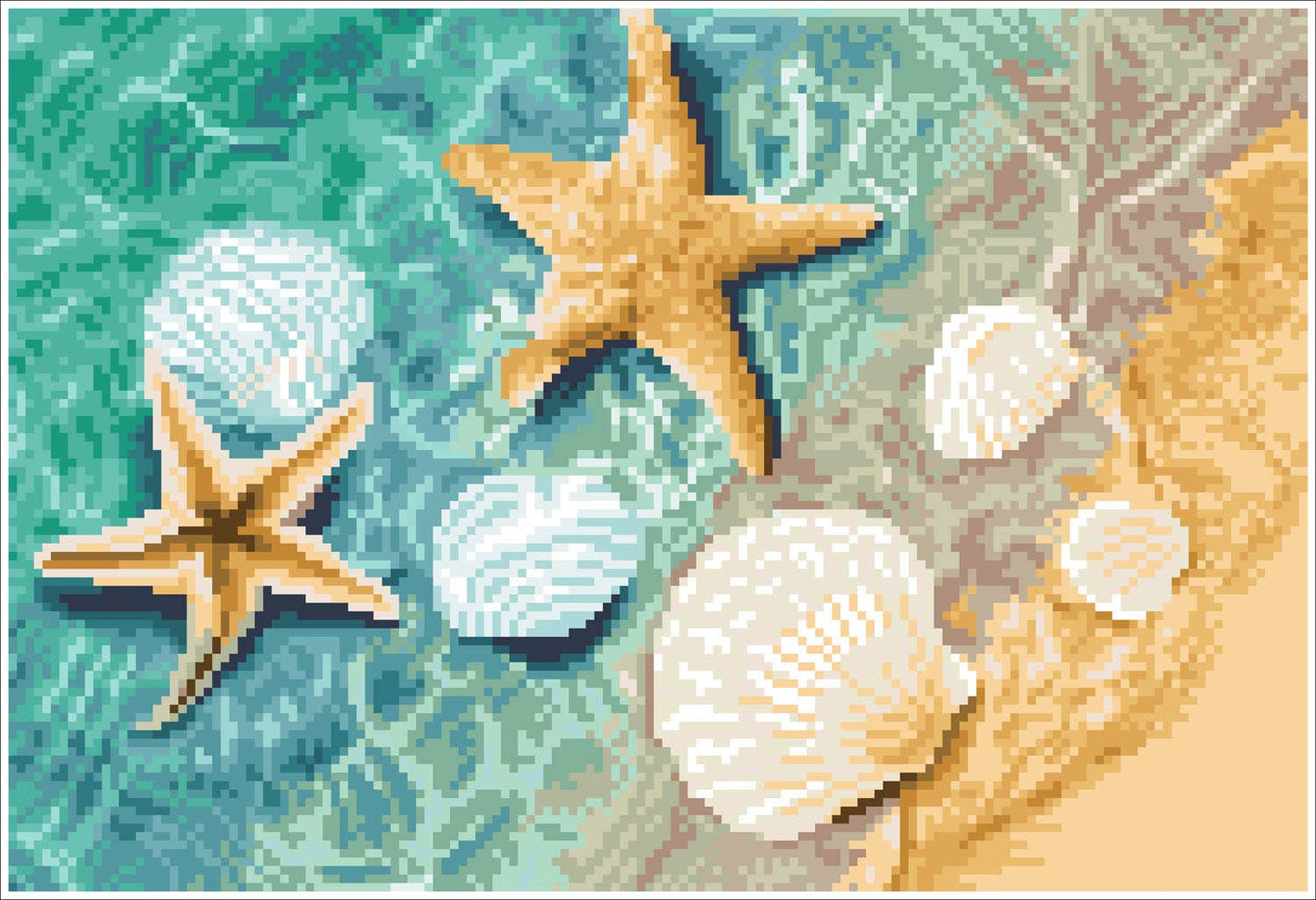 Crystal Shore (Square) - Diamond Dotz Art Kit - 16” x 11”