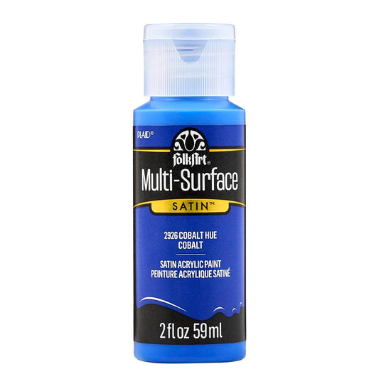 FolkArt Multi-Surface Satin Acrylic Paint 2 oz - 2926 Cobalt Hue