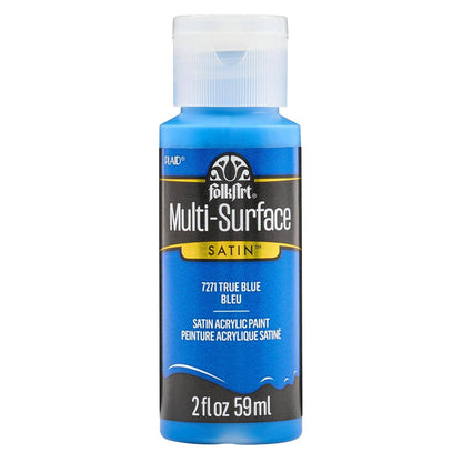 FolkArt Multi-Surface Satin Acrylic Paint 2 oz - 7271 True Blue
