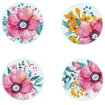 Modern Florals Coasters - Diamond Dotz Art Kit - Makes 4