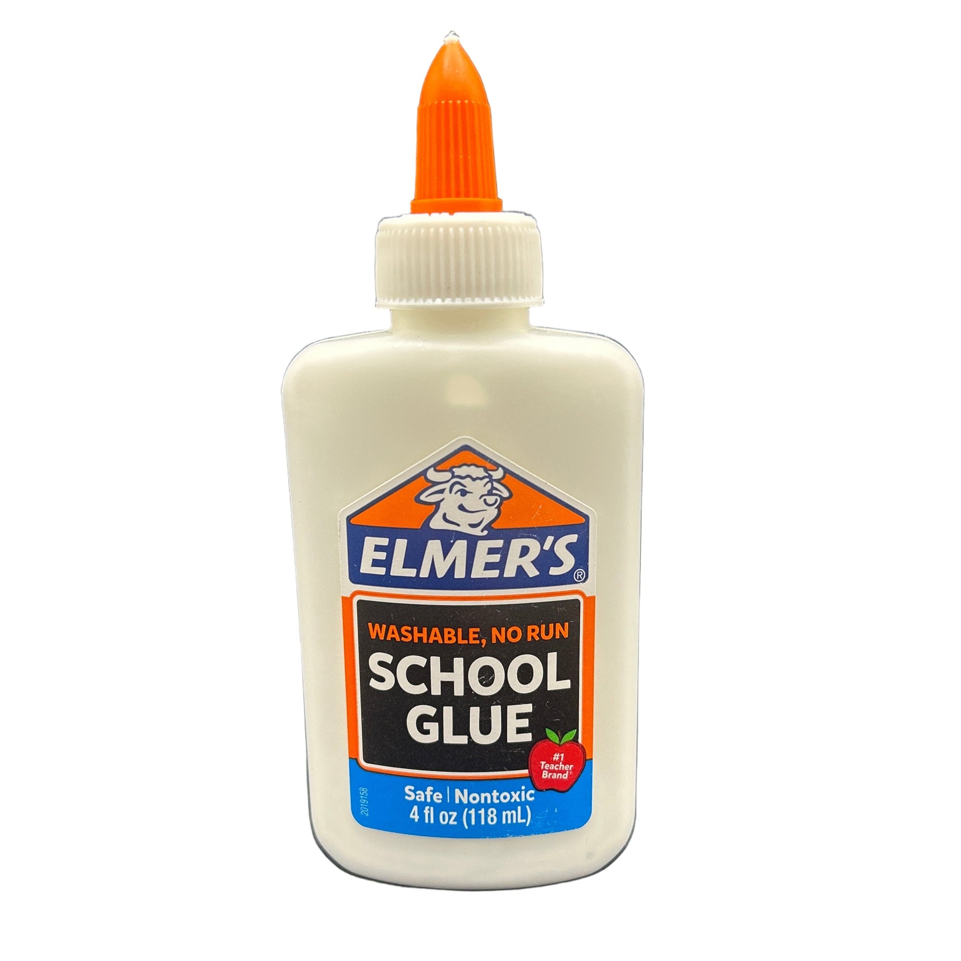 Bottle of Elmer's School Glue on a white background