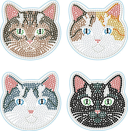 Cats Coasters - Diamond Dotz Art Kit - Makes 4