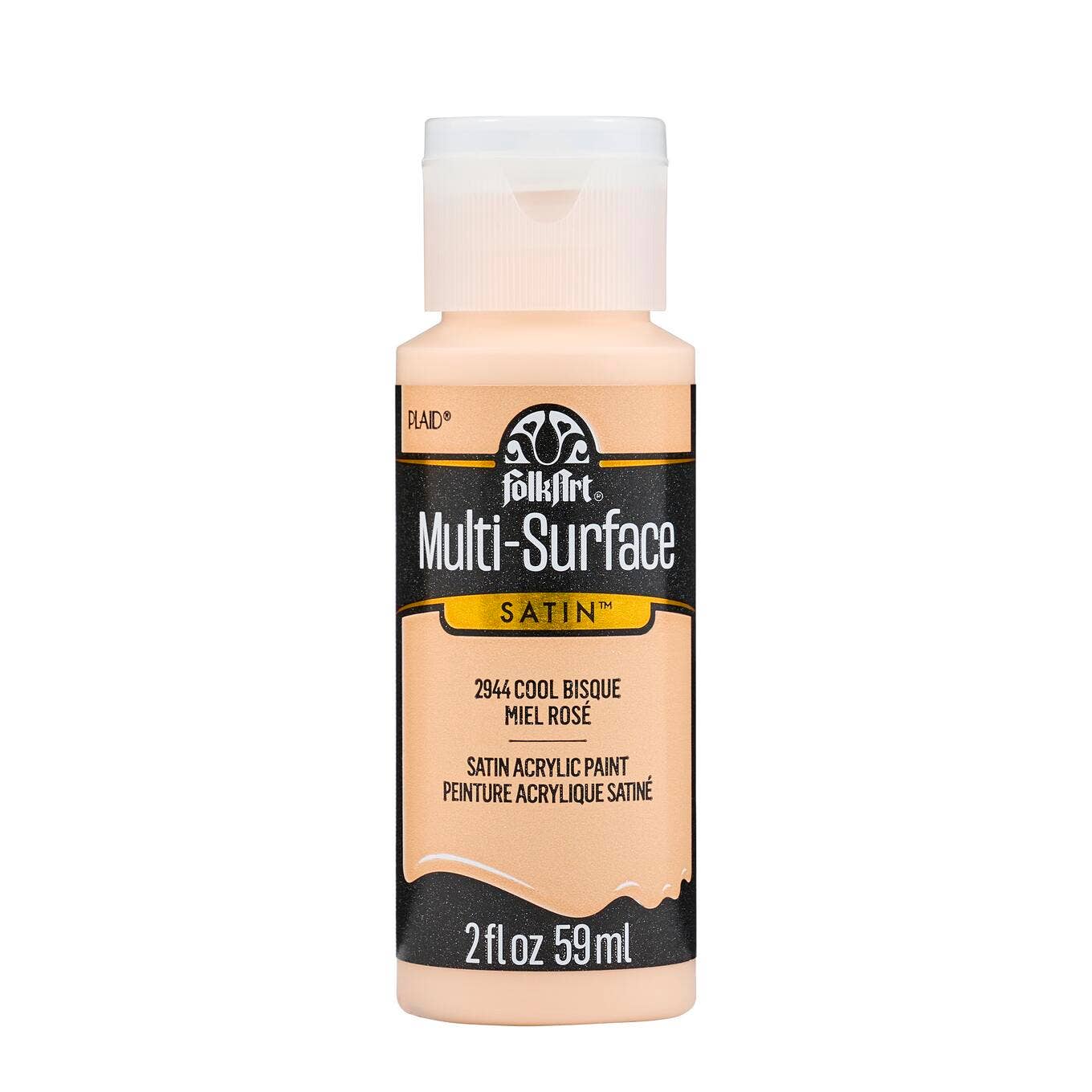 FolkArt Multi-Surface Satin Acrylic Paint 2 oz - 2944 Cool Bisque