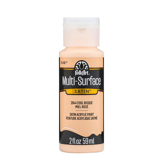 FolkArt Multi-Surface Satin Acrylic Paint 2 oz - 2944 Cool Bisque