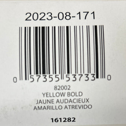 Product label with bar code and text on a textured surface