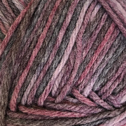 Multicolored yarn ball on a white background