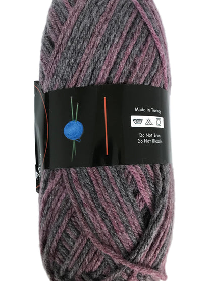 Ball of yarn with a label on a white background