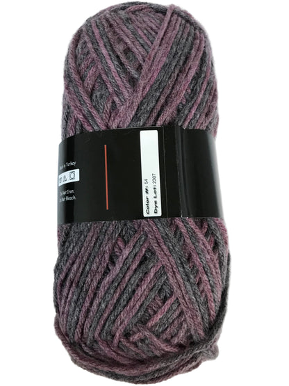 Ball of yarn with a label on a white background