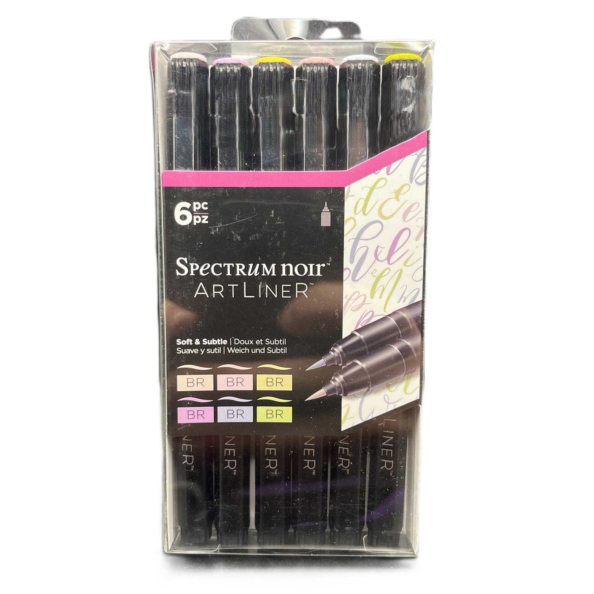 Pack of Spectrum Noir Artliner markers with packaging on a white background