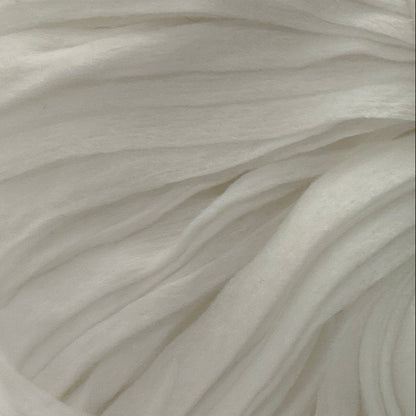 Close-up of white yarn strands