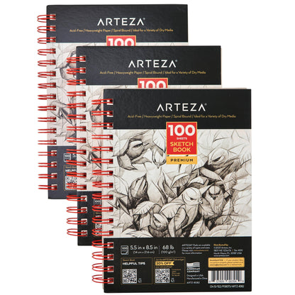 Arteza® Sketchbook  5.5"x 8.5" - 100 Sheets