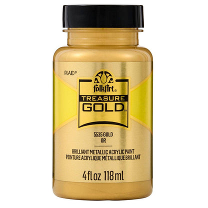 FolkArt Treasure Gold 4 oz - Metallic Acrylic Paint 5535