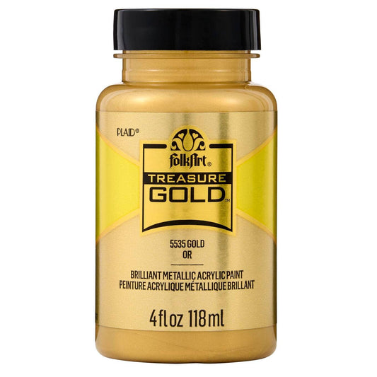 FolkArt Treasure Gold 4 oz - Metallic Acrylic Paint 5535