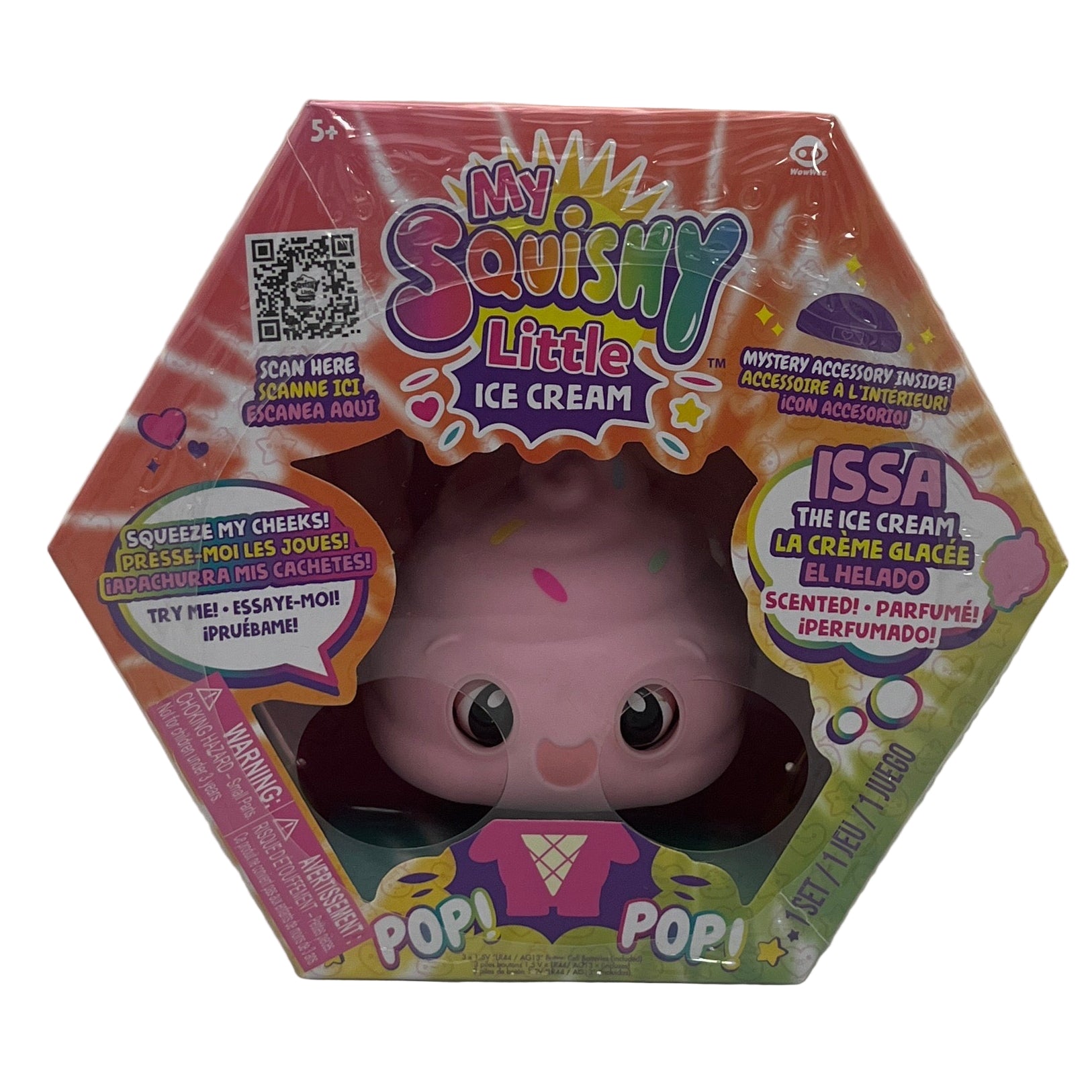 My Squishy Little Ice Cream toy in packaging with colorful design