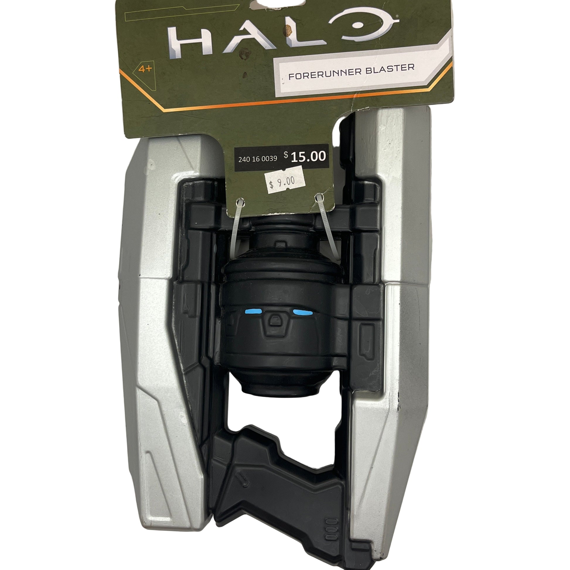HALO Forerunner Blaster toy in packaging with visible branding