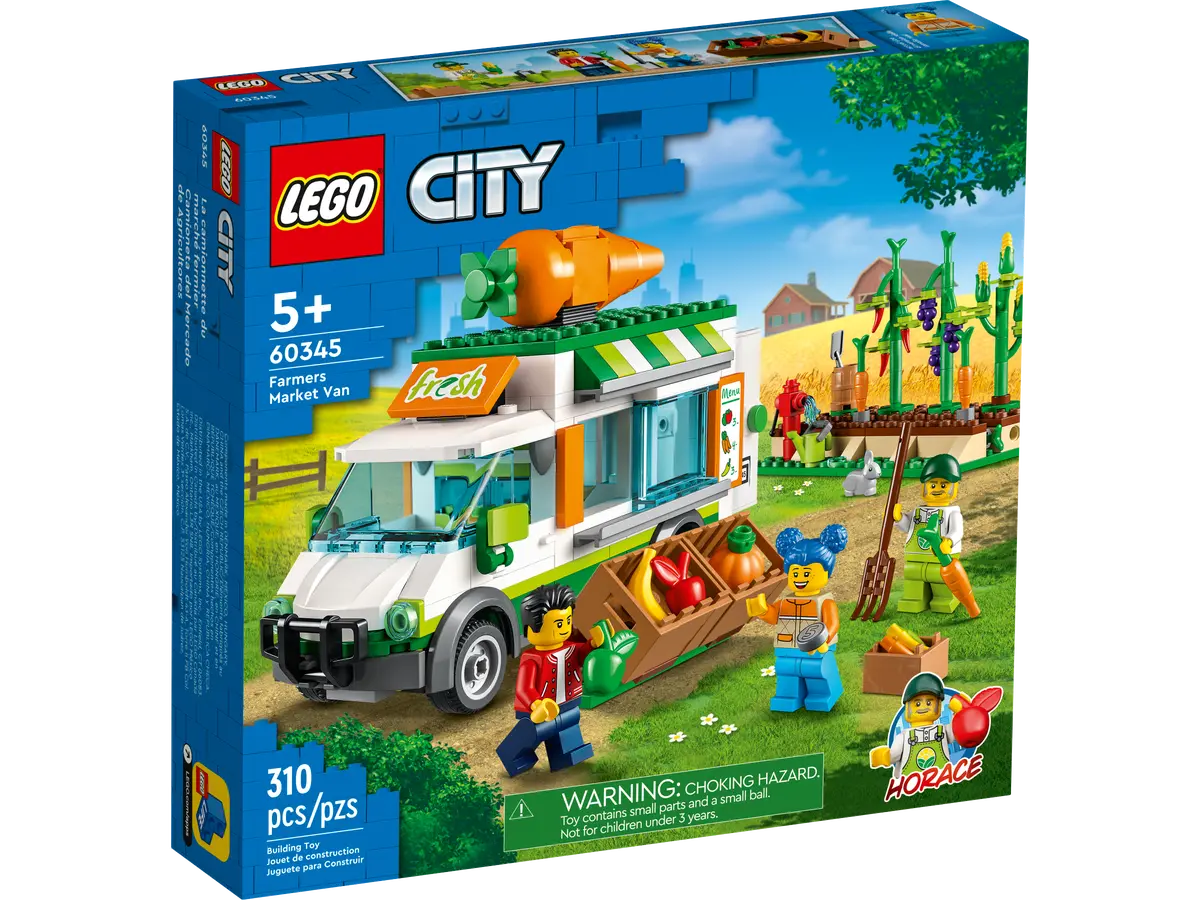 Lego City Farmers Market Van # 60345 Set - 310 Pcs - NIB Retired