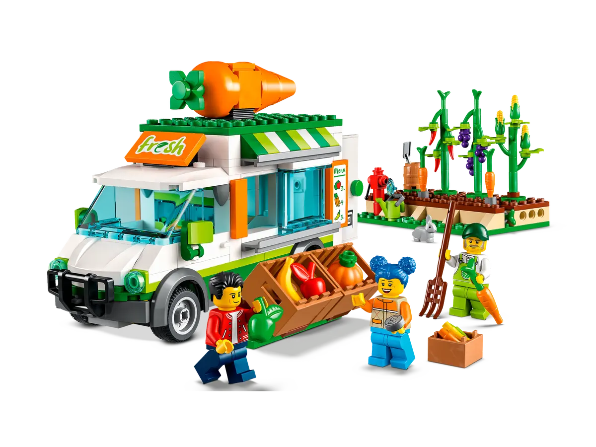 Lego City Farmers Market Van # 60345 Set - 310 Pcs - NIB Retired