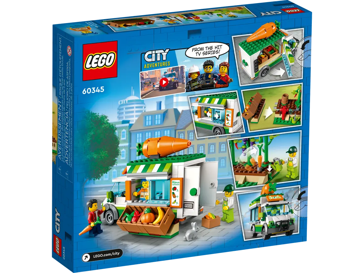 Lego City Farmers Market Van # 60345 Set - 310 Pcs - NIB Retired