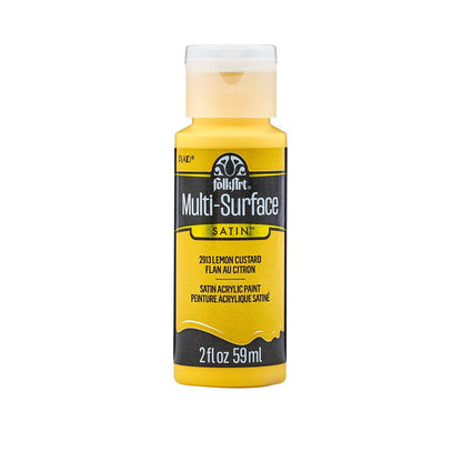 FolkArt Multi-Surface Satin Acrylic Paint 2 oz -  2913 Lemon Custard