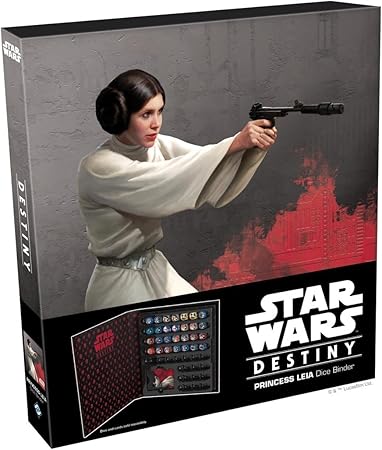 Star Wars Destiny Princess Leia dice binder packaging with character illustration.