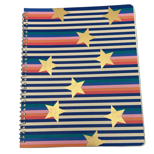 Notebook with star and stripe pattern on a white background