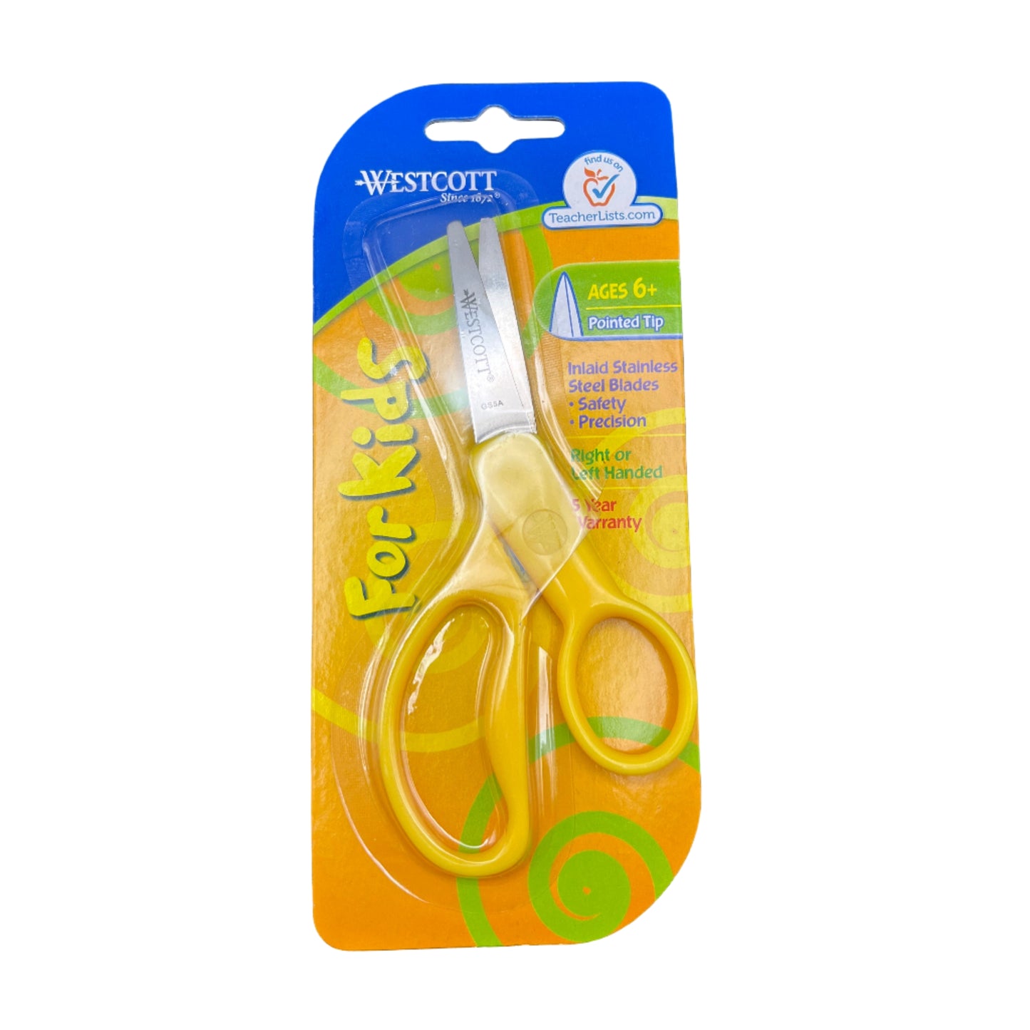 Pair of Westcott scissors with packaging on a dark background