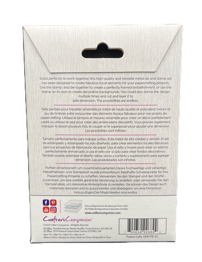 Back of a product packaging with text and branding on a white background